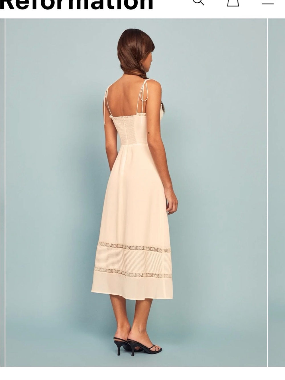 Reformation white midi dress - Picture 4 of 8